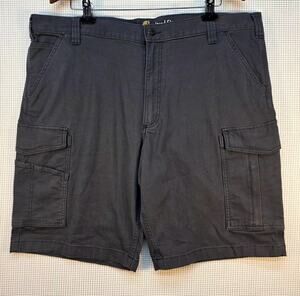 Carhartt Men's Relaxed Fit Cargo Shorts Gray Sz 42 Work Canvas Stretch Like New